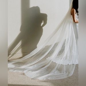 IVORY TWO LAYER VEIL (300CM)